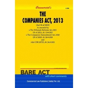 Commercial's The Companies Act, 2013 Bare Act 2023